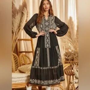 Savanna Jane Embroidered Maxi Dress